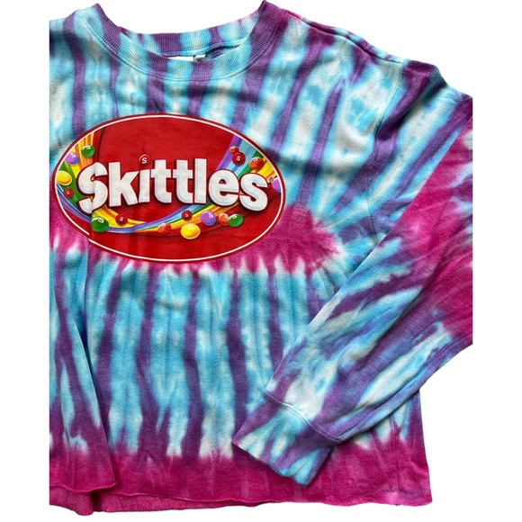 🌞 Oversized tie dyed Skittles sweatshirt - Picture 1 of 9